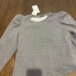 Zara Puff Sleeve Sweatshirt Large (Runs smaller) New with Tags